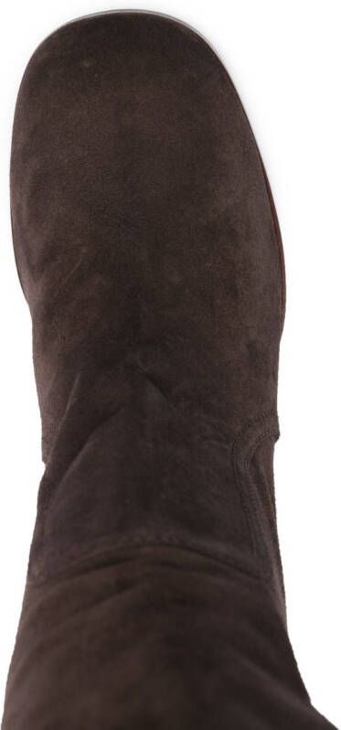 Casadei Cleo Kate 85mm suede boots Brown