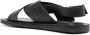 Casadei crossover strap leather sandals Black - Thumbnail 3