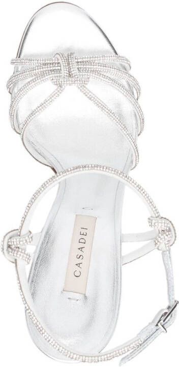 Casadei crystal-embellished heeled sandals Silver