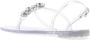 Casadei crystal-embellished jelly sandals White - Thumbnail 3