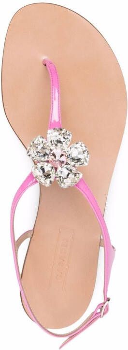 Casadei crystal-embellished sandals Pink