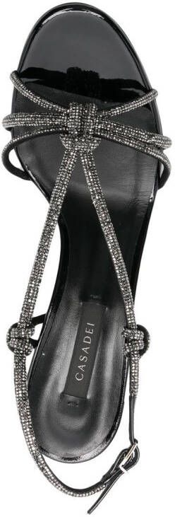 Casadei crystal-embellished strappy sandals Black