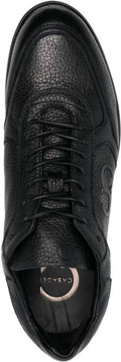 Casadei debossed-logo low-top sneakers Black