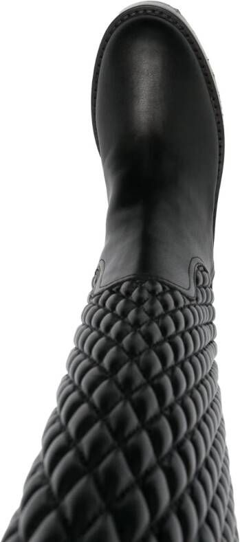 Casadei Dome quilted riding boots Black