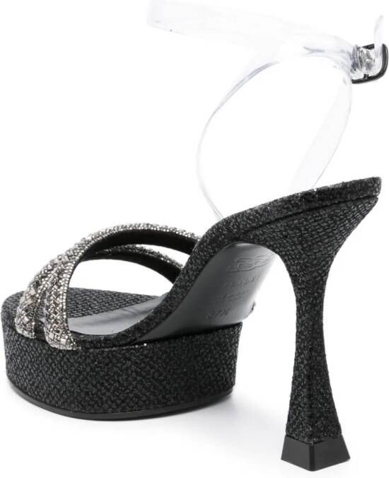 Casadei Donna Hollywood 120mm sandals Black