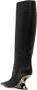 Casadei Elodie 85mm knee-length leather boots Black - Thumbnail 3