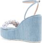 Casadei Elsa 80mm wedge sandals Blue - Thumbnail 3