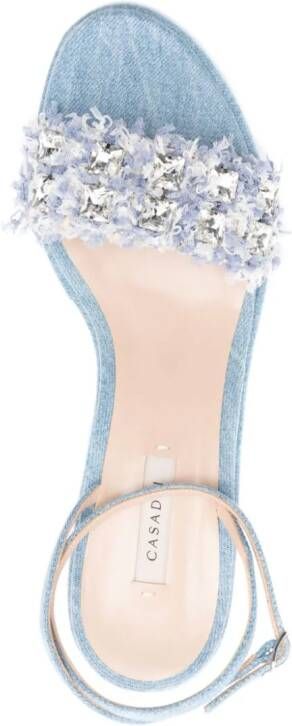 Casadei Elsa 80mm wedge sandals Blue