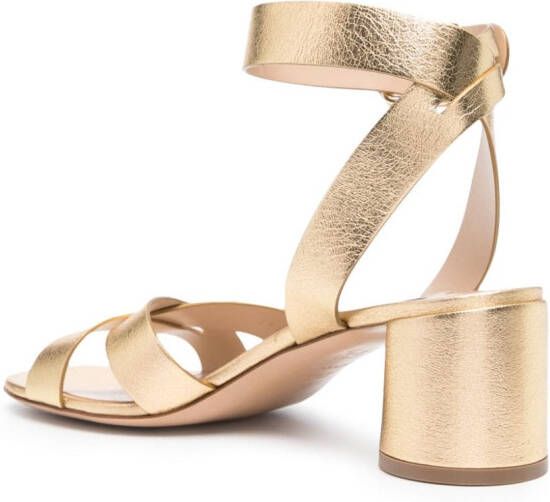 Casadei Emily Vesta 50mm sandals Gold
