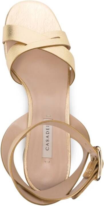 Casadei Emily Vesta 50mm sandals Gold