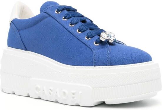 Casadei Fedora canvas sneakers Blue