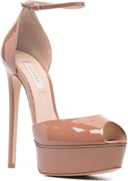 Casadei Flora Tiffany 150mm platform sandals Brown