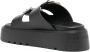 Casadei Florence double-strap chunky-sole sandals Black - Thumbnail 3