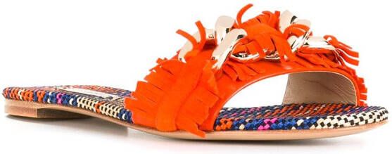 Casadei fringed strap daytime sandals Multicolour