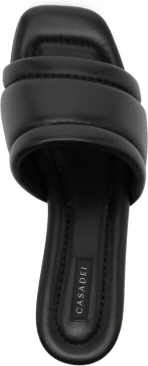 Casadei Galaxy 40mm padded leather mules Black