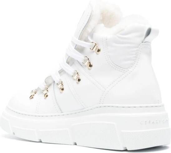 Casadei Galaxy leather boots White