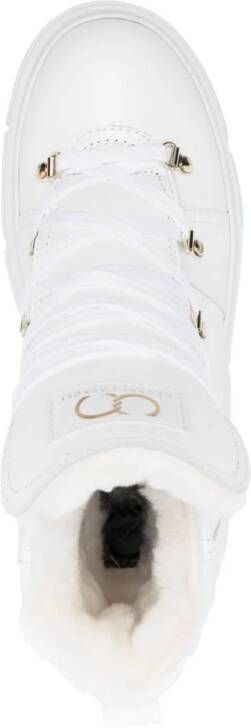 Casadei Galaxy leather boots White