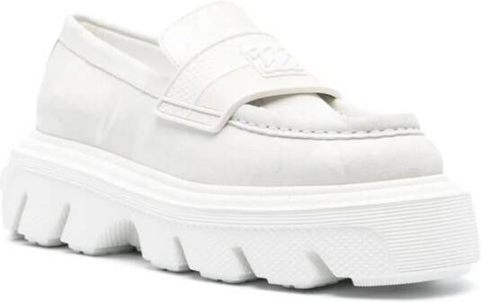 Casadei Generation C leather loafers White