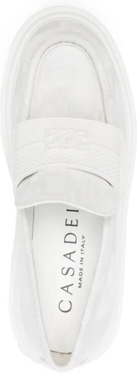 Casadei Generation C leather loafers White