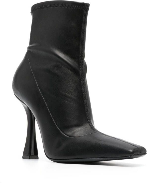 Casadei Geraldine 100mm leather boots Black