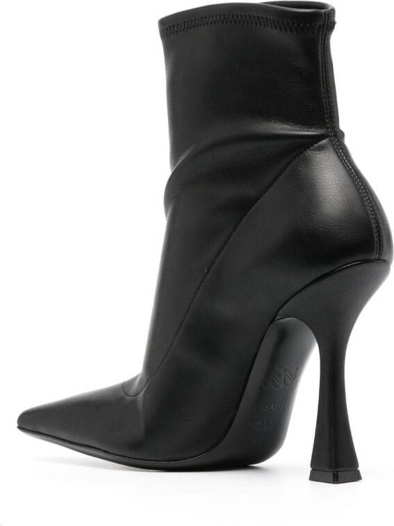 Casadei Geraldine 100mm leather boots Black