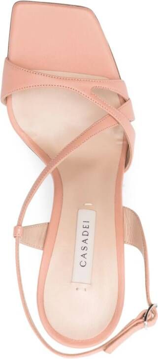 Casadei Geraldine 100mm leather sandals Neutrals