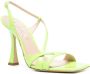 Casadei Geraldine 110mm leather sandal Green - Thumbnail 2