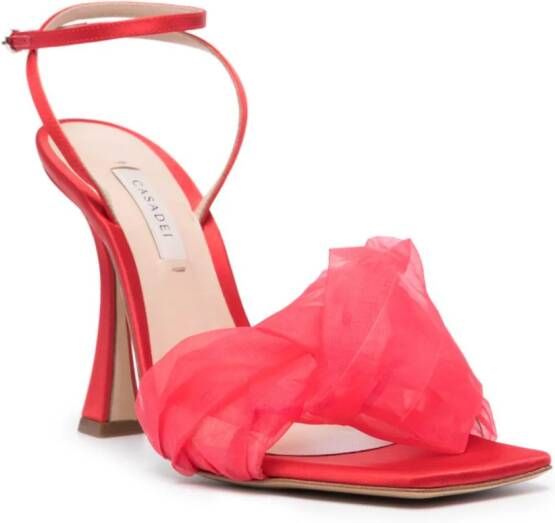 Casadei Geraldine Helen satin sandals Red