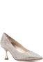 Casadei Glistening 75mm leather pumps Gold - Thumbnail 2