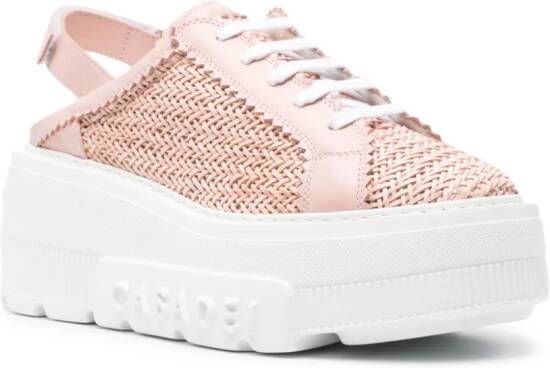 Casadei Hanoi slingback leather sneakers Pink