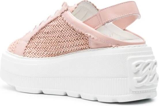 Casadei Hanoi slingback leather sneakers Pink