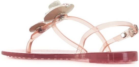 Casadei heart crystal-embellished sandals Pink