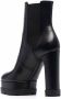 Casadei high block-heel leather boots Black - Thumbnail 3