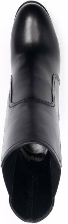 Casadei high block-heel leather boots Black