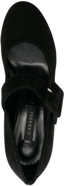 Casadei Isa 111mm leather Mary Jane pumps Black