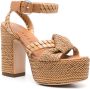 Casadei Isa Formentera 120mm interwoven sandals Brown - Thumbnail 2