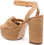 Casadei Isa Formentera 120mm interwoven sandals Brown - Thumbnail 3