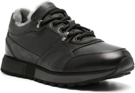 Casadei Ischia lace-up leather sneakers Black