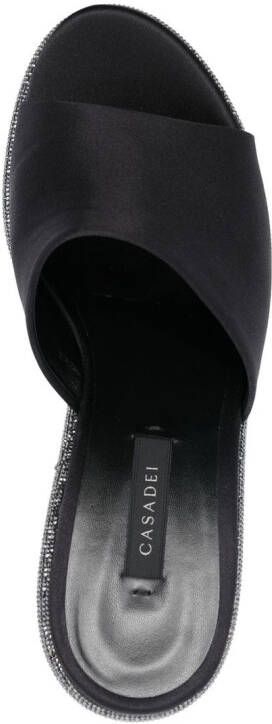 Casadei Jasmie 130mm wedge sandals Black