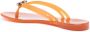 Casadei Jelly crystal-embellished flip flops Orange - Thumbnail 3