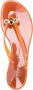 Casadei Jelly crystal-embellished flip flops Orange - Thumbnail 4