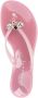 Casadei Jelly crystal-embellished flip flops Pink - Thumbnail 4