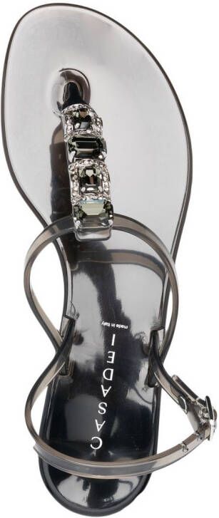 Casadei Jelly crystal-embellished sandals Black