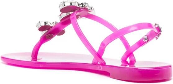 Casadei Jelly crystal-embellishment sandals Pink