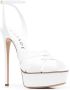 Casadei Joan Flora 150mm platform sandals White - Thumbnail 2