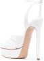 Casadei Joan Flora 150mm platform sandals White - Thumbnail 3
