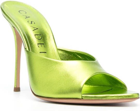 Casadei Julia Ilary Flash 115mm mules Green