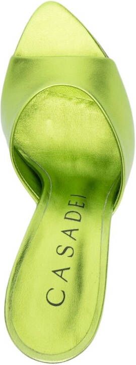 Casadei Julia Ilary Flash 115mm mules Green