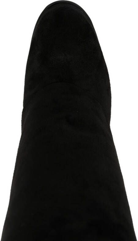 Casadei knee-length suede boots Black