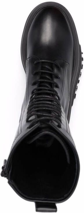 Casadei lace-up platform boots Black